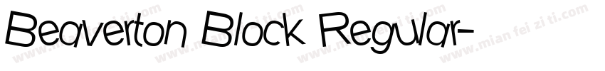 Beaverton Block Regular字体转换